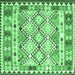 Square Southwestern Emerald Green Country Rug, con2919emgrn