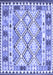 Machine Washable Southwestern Blue Country Rug, wshcon2919blu