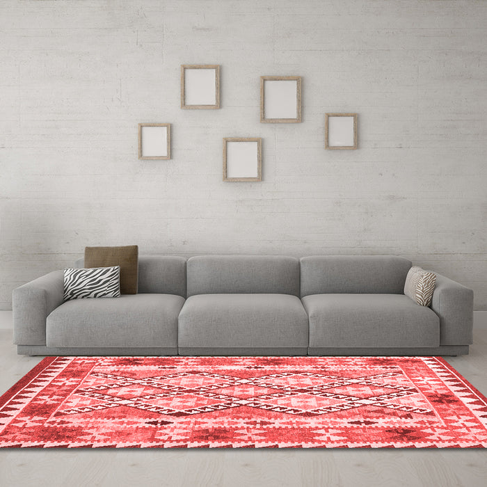 Country Red Washable Rugs
