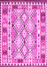 Machine Washable Southwestern Pink Country Rug, wshcon2919pnk