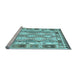 Sideview of Machine Washable Southwestern Light Blue Country Rug, wshcon2919lblu