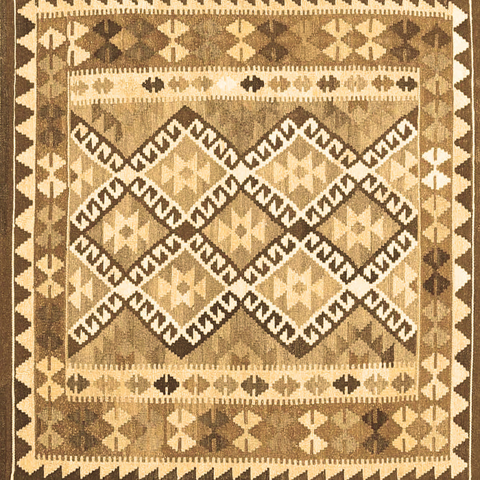 Square Southwestern Brown Country Rug, con2919brn
