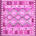 Square Southwestern Pink Country Rug, con2919pnk