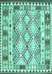 Southwestern Turquoise Country Rug, con2919turq