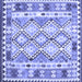 Square Southwestern Blue Country Rug, con2919blu