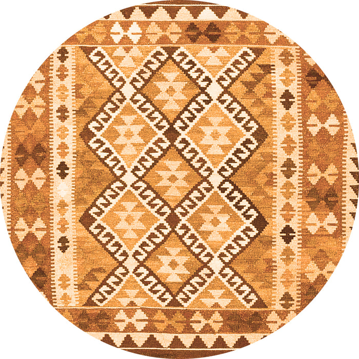 Square Southwestern Orange Country Rug, con2919org