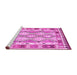Sideview of Machine Washable Southwestern Pink Country Rug, wshcon2919pnk