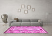 Machine Washable Southwestern Pink Country Rug in a Living Room, wshcon2919pnk