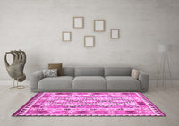 Machine Washable Southwestern Pink Country Rug, wshcon2919pnk