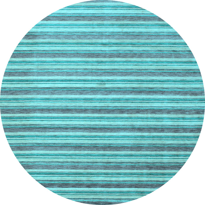 Round Machine Washable Abstract Light Blue Contemporary Rug, wshcon291lblu