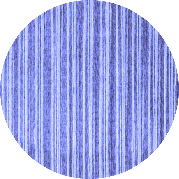 Round Machine Washable Abstract Blue Contemporary Rug, wshcon291blu