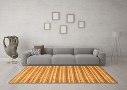 Machine Washable Abstract Orange Contemporary Area Rugs in a Living Room, wshcon291org