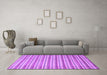 Machine Washable Abstract Purple Contemporary Area Rugs in a Living Room, wshcon291pur