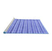 Sideview of Machine Washable Abstract Blue Contemporary Rug, wshcon291blu