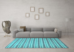 Machine Washable Abstract Light Blue Contemporary Rug in a Living Room, wshcon291lblu
