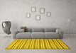 Machine Washable Abstract Yellow Contemporary Rug in a Living Room, wshcon291yw