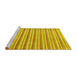 Sideview of Machine Washable Abstract Yellow Contemporary Rug, wshcon291yw