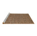 Serging Thickness of Machine Washable Contemporary Sand Brown Rug, wshcon292