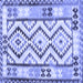 Square Southwestern Blue Country Rug, con2920blu