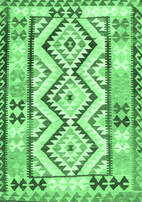 Southwestern Emerald Green Country Rug, con2920emgrn