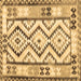 Square Machine Washable Southwestern Brown Country Rug, wshcon2920brn