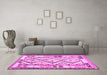 Machine Washable Southwestern Pink Country Rug in a Living Room, wshcon2920pnk