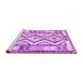 Sideview of Machine Washable Southwestern Purple Country Area Rugs, wshcon2920pur