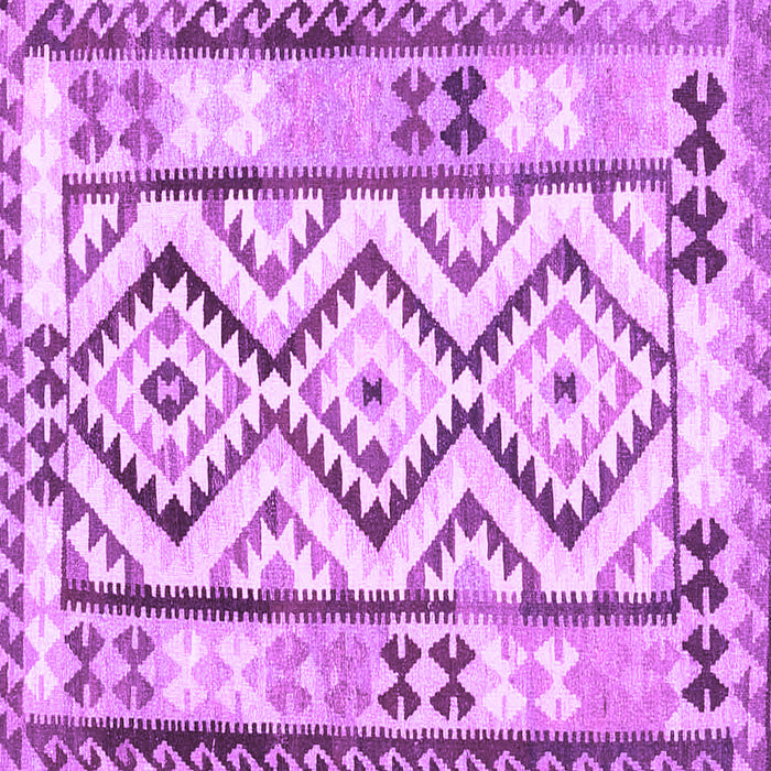 Square Machine Washable Southwestern Purple Country Area Rugs, wshcon2920pur