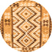 Square Southwestern Orange Country Rug, con2920org