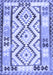 Machine Washable Southwestern Blue Country Rug, wshcon2920blu