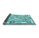 Sideview of Southwestern Light Blue Country Rug, con2920lblu