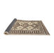 Thickness of Contemporary Reddish Brown Southwestern Rug, con2921