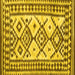 Square Southwestern Yellow Country Rug, con2921yw