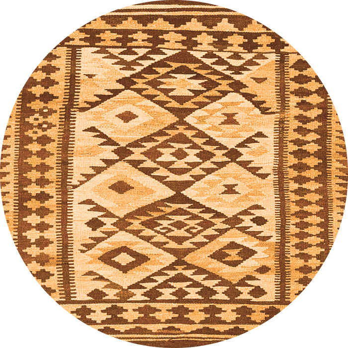 Square Southwestern Orange Country Rug, con2921org