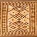 Serging Thickness of Southwestern Orange Country Rug, con2921org