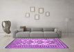 Machine Washable Southwestern Purple Country Area Rugs in a Living Room, wshcon2921pur