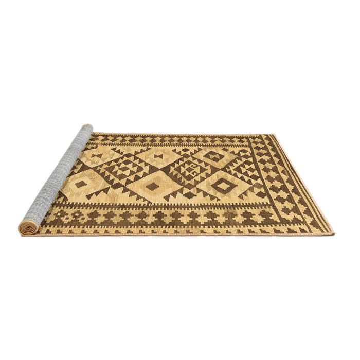 Sideview of Machine Washable Southwestern Brown Country Rug, wshcon2921brn