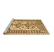 Sideview of Machine Washable Southwestern Brown Country Rug, wshcon2921brn