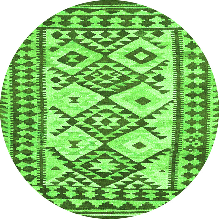 Square Southwestern Green Country Rug, con2921grn