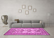 Machine Washable Southwestern Pink Country Rug in a Living Room, wshcon2921pnk