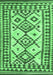 Southwestern Emerald Green Country Rug, con2921emgrn