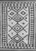 Serging Thickness of Machine Washable Southwestern Gray Country Rug, wshcon2921gry