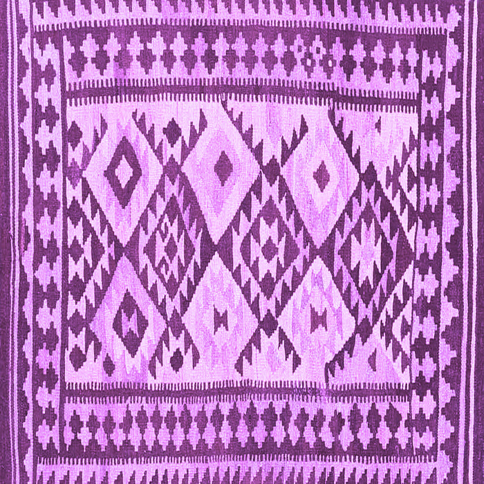 Square Machine Washable Southwestern Purple Country Area Rugs, wshcon2921pur