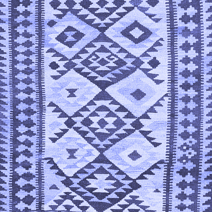 Machine Washable Southwestern Blue Country Rug, wshcon2921blu