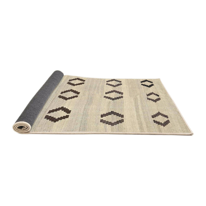 Thickness of Contemporary Light French Beige Brown Southwestern Rug, con2922