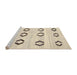 Serging Thickness of Machine Washable Contemporary Light French Beige Brown Rug, wshcon2922