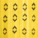 Square Machine Washable Southwestern Yellow Country Rug, wshcon2922yw