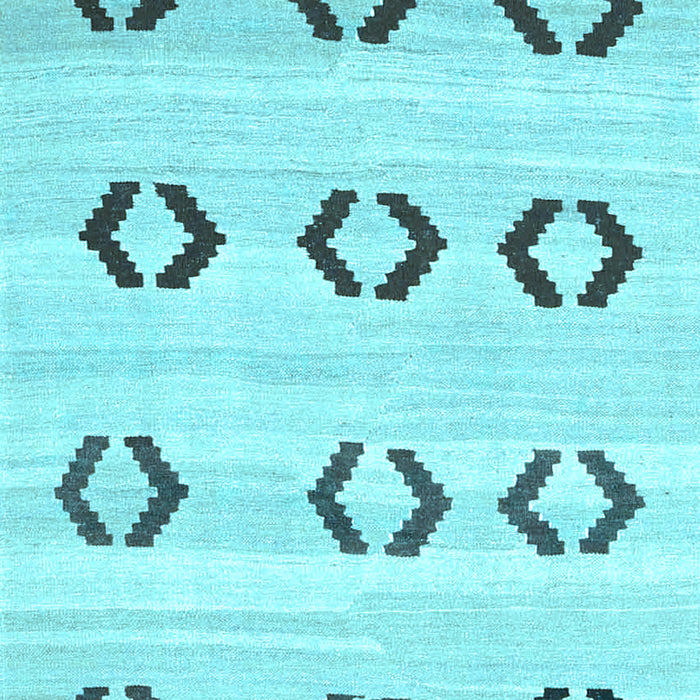 Machine Washable Southwestern Light Blue Country Rug, wshcon2922lblu