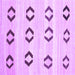 Square Machine Washable Southwestern Purple Country Area Rugs, wshcon2922pur