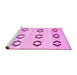 Sideview of Machine Washable Southwestern Pink Country Rug, wshcon2922pnk